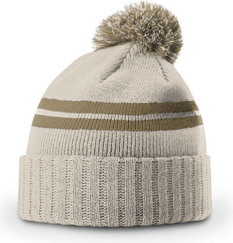 Sand-Tan-Sand Short Pom Beanie