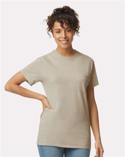 Sand Ultra Cotton® Pocket T-Shirt - 2300