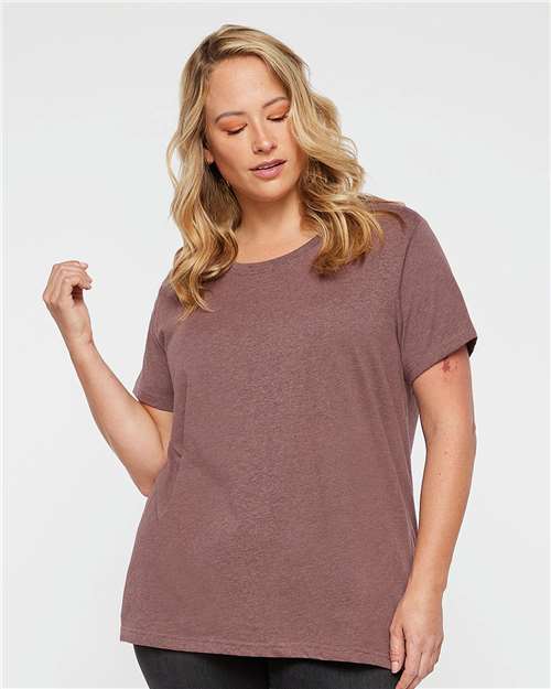 Sangria Blackout Curvy Collection Women's Fine Jersey Tee - 3816