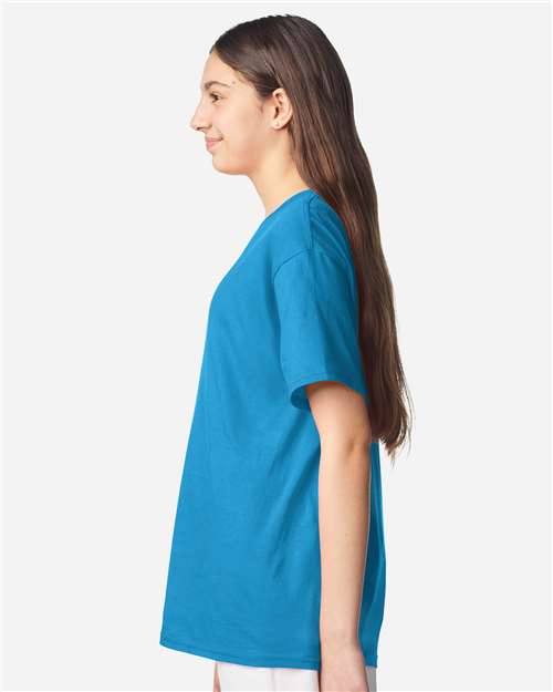 Sapphire Light Cotton Youth T-Shirt - 3000B