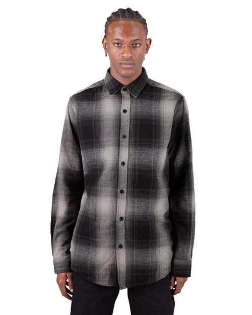 Shadow/ Black Plaid Flannel Overshirt - SHHFS