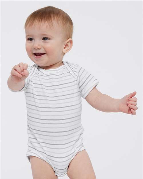 Shadow Stripe Infant Fine Jersey Bodysuit - 4424