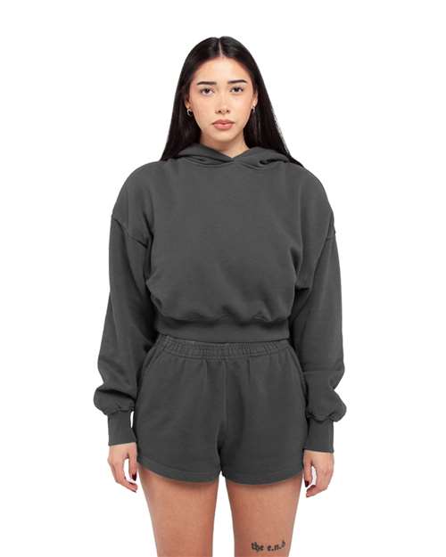 Shadow Women's Garment-Dye Crop Hooded Sweatshirt - SHGWC