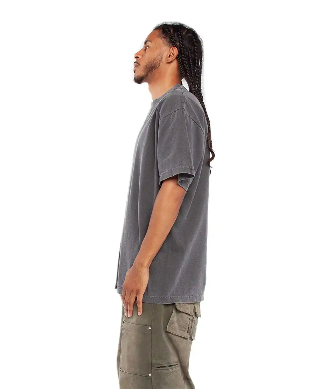 Shaka Wear Shgd Garment-dyed Crewneck T-shirt - Shadow