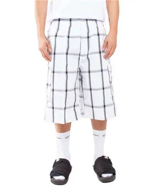 Shaka Wear Shsp Plaid Shorts - White - s
