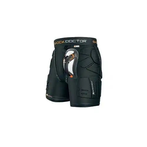 Shock Doctor 563 Shockskin Relaxed Fit Impact Short with Ultra Carbon Flex Cup - Black