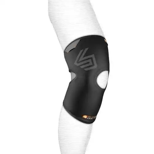 Shock Doctor 865 Knee Compression Sleeve with Open Patella Coverage Adult - Black