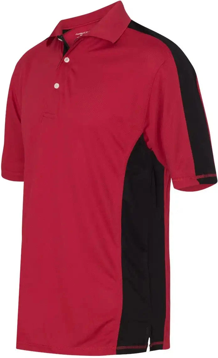 Sierra Pacific 0465 Colorblocked Moisture Free Mesh Polo - Red Black - Red/ / s