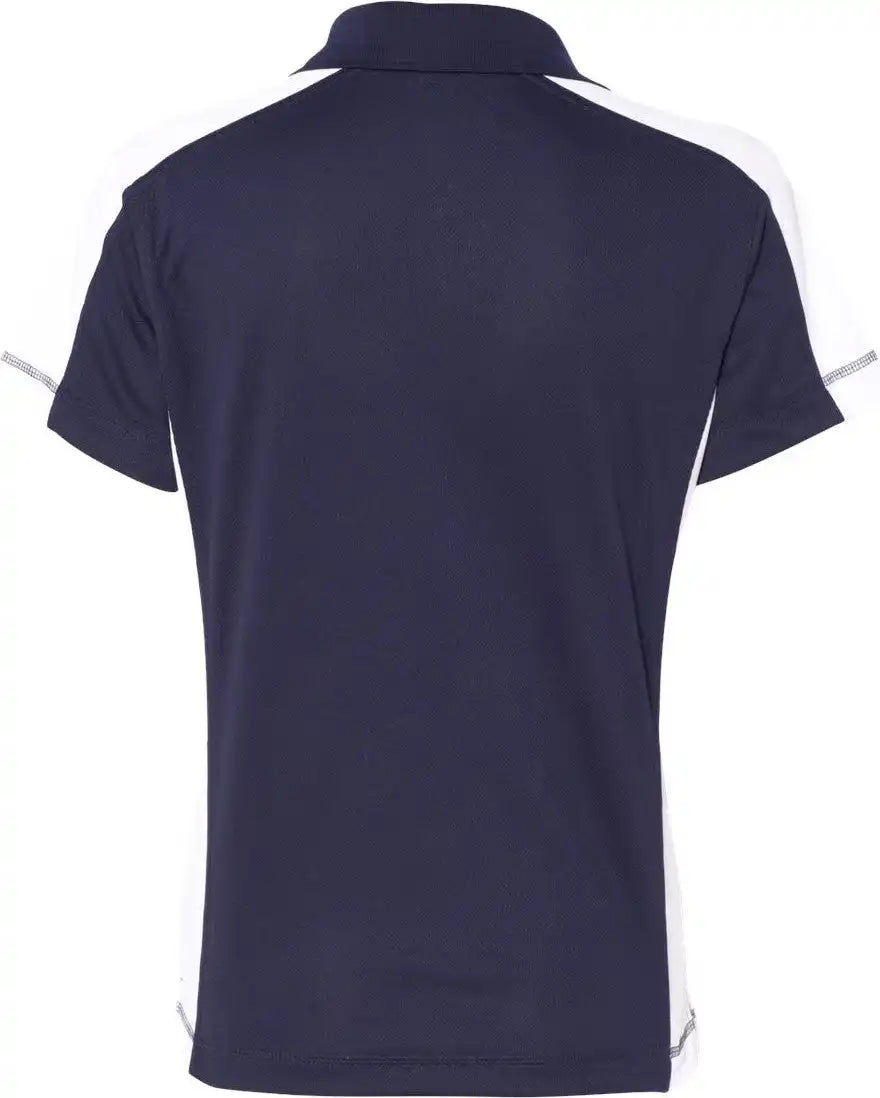 Sierra Pacific 5465 Women’s Colorblocked Moisture Free Mesh Polo - Navy White