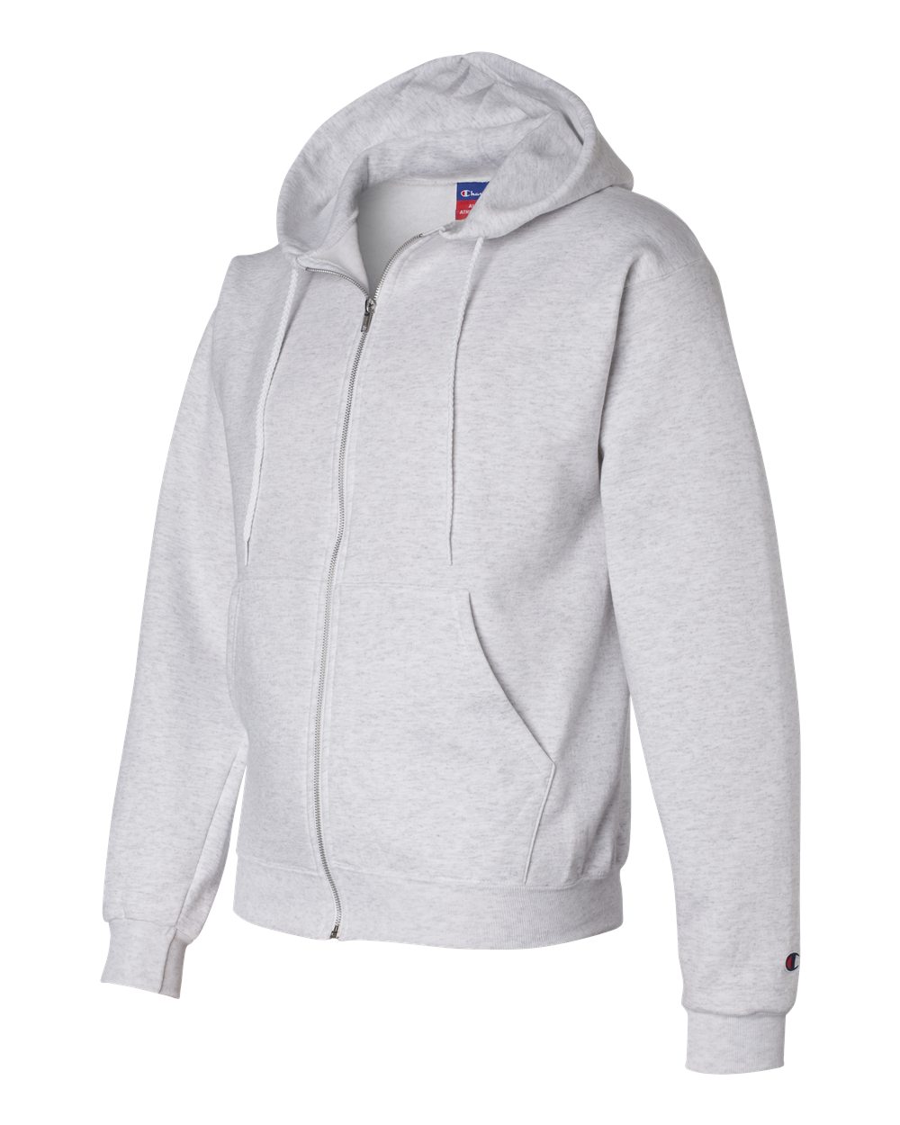 Silver Grey Powerblend® Full-Zip Hooded Sweatshirt - S800