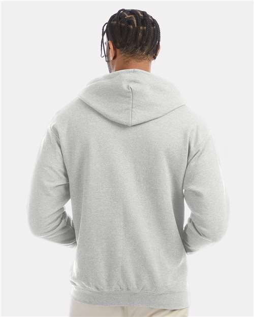 Silver Grey Powerblend® Full-Zip Hooded Sweatshirt - S800