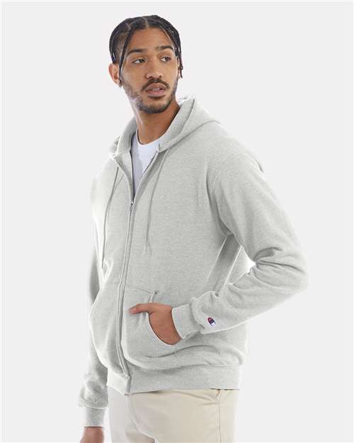 Silver Grey Powerblend® Full-Zip Hooded Sweatshirt - S800