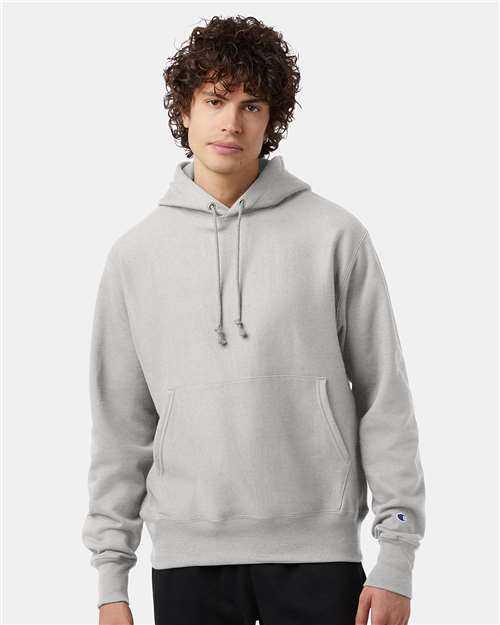 Silver Grey Reverse Weave® Hooded Sweatshirt - S101