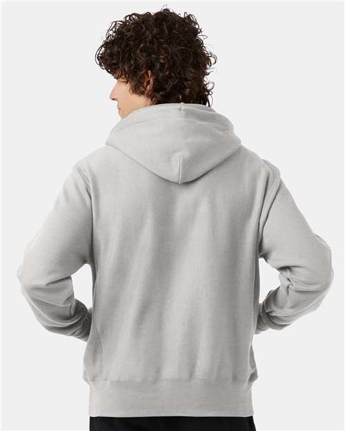 Silver Grey Reverse Weave® Hooded Sweatshirt - S101