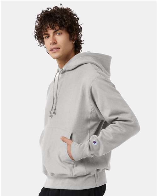 Silver Grey Reverse Weave® Hooded Sweatshirt - S101