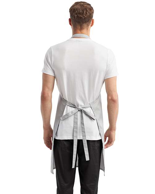 Silver Recycled Bib Apron with Pocket - RP154