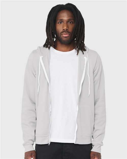 Silver Sponge Fleece Full-Zip Hoodie - 3739