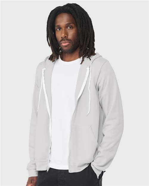 Silver Sponge Fleece Full-Zip Hoodie - 3739