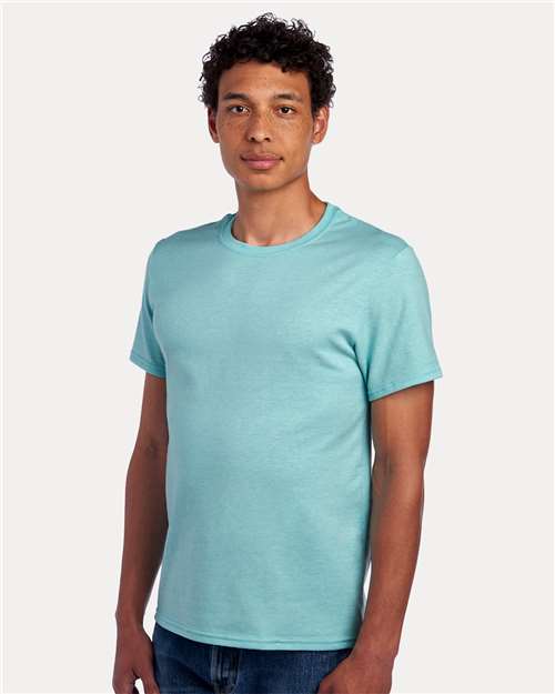 Simply Aqua Heather Premium Blend Ring-Spun T-Shirt - 560MR