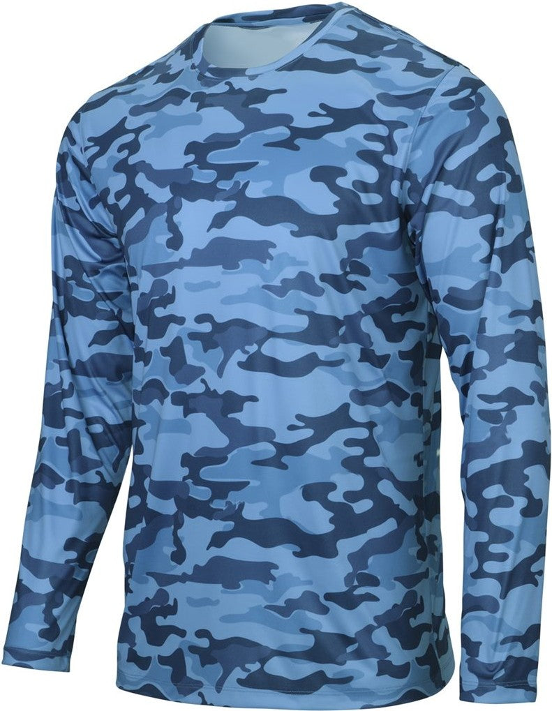 Sky Camo Woodland Performance Long Sleeve T-Shirt - 238