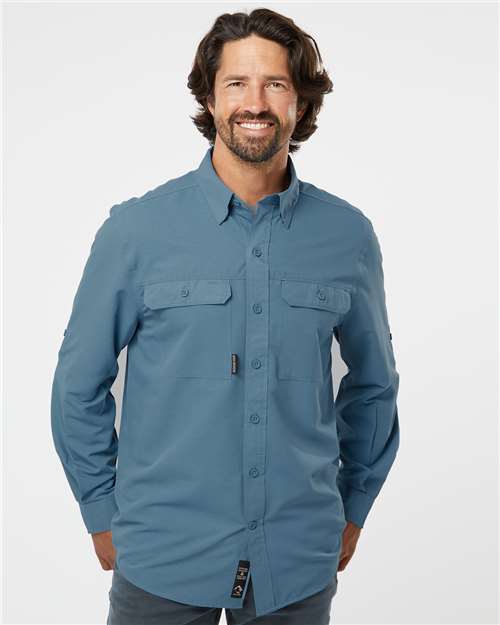 Slate Blue Crossroad Woven Shirt - 4441