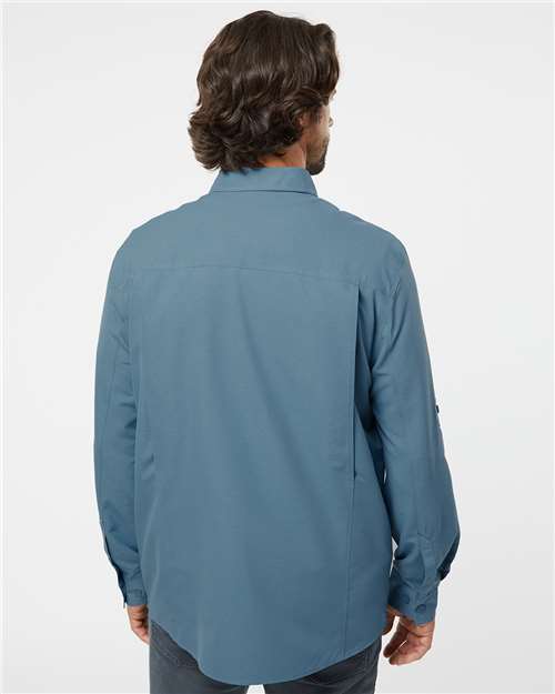 Slate Blue Crossroad Woven Shirt - 4441