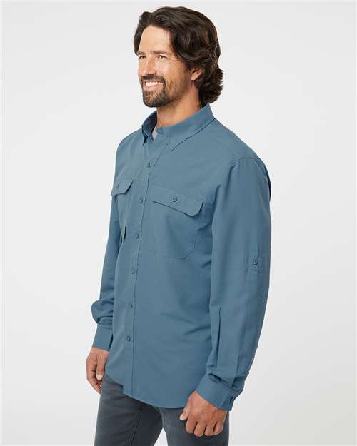 Slate Blue Crossroad Woven Shirt - 4441