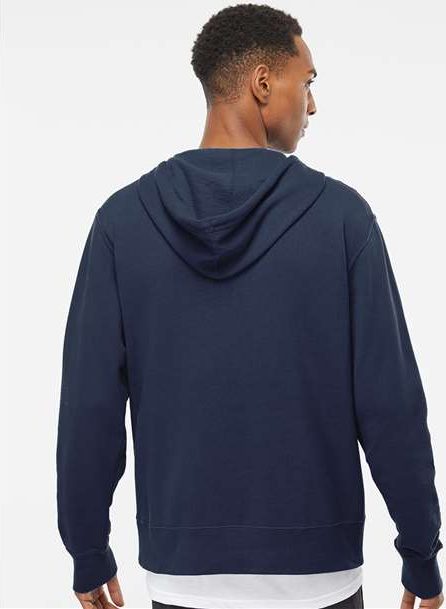 Slate Blue Lightweight Full-Zip Hooded Sweatshirt - AFX90UNZ