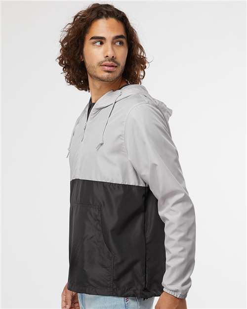 Smoke/ Graphite Lightweight Quarter-Zip Windbreaker Pullover Jacket - EXP54LWP