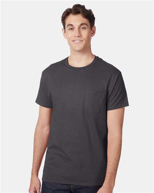 Smoke Grey Authentic Pocket T-Shirt - 5590