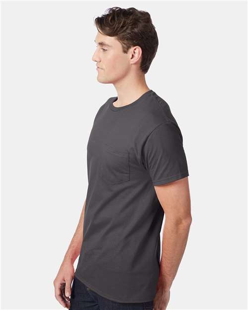 Smoke Grey Authentic Pocket T-Shirt - 5590
