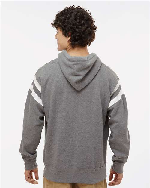 Smoke Heather Vintage Athletic Hooded Sweatshirt - 8847