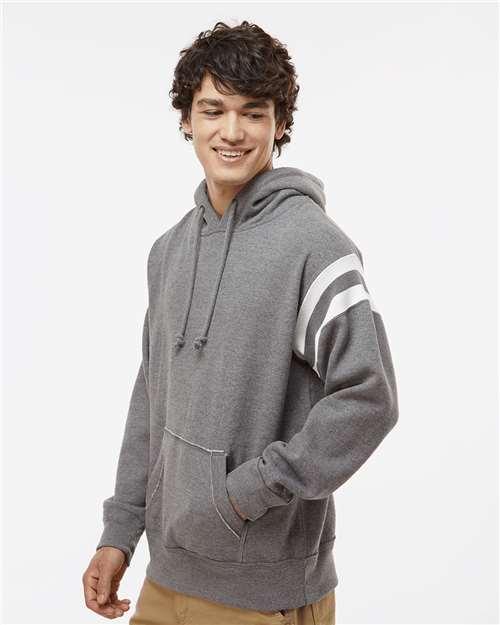 Smoke Heather Vintage Athletic Hooded Sweatshirt - 8847