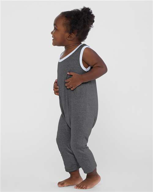 Smoke Melange Infant Harborside Mélange Tank Romper - 4492