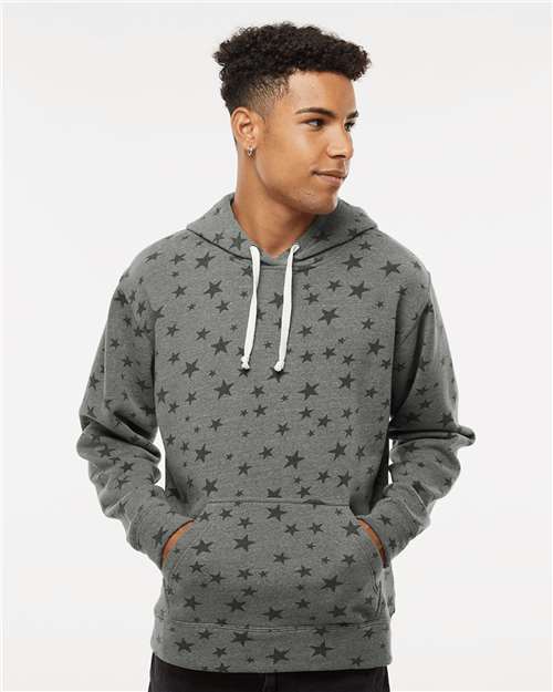 Smoke Stars Triblend Triblend Fleece Hooded Sweatshirt - 8871
