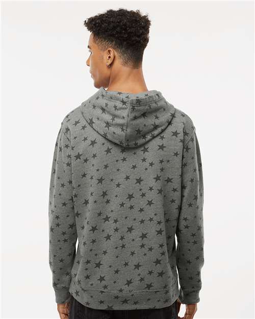 Smoke Stars Triblend Triblend Fleece Hooded Sweatshirt - 8871