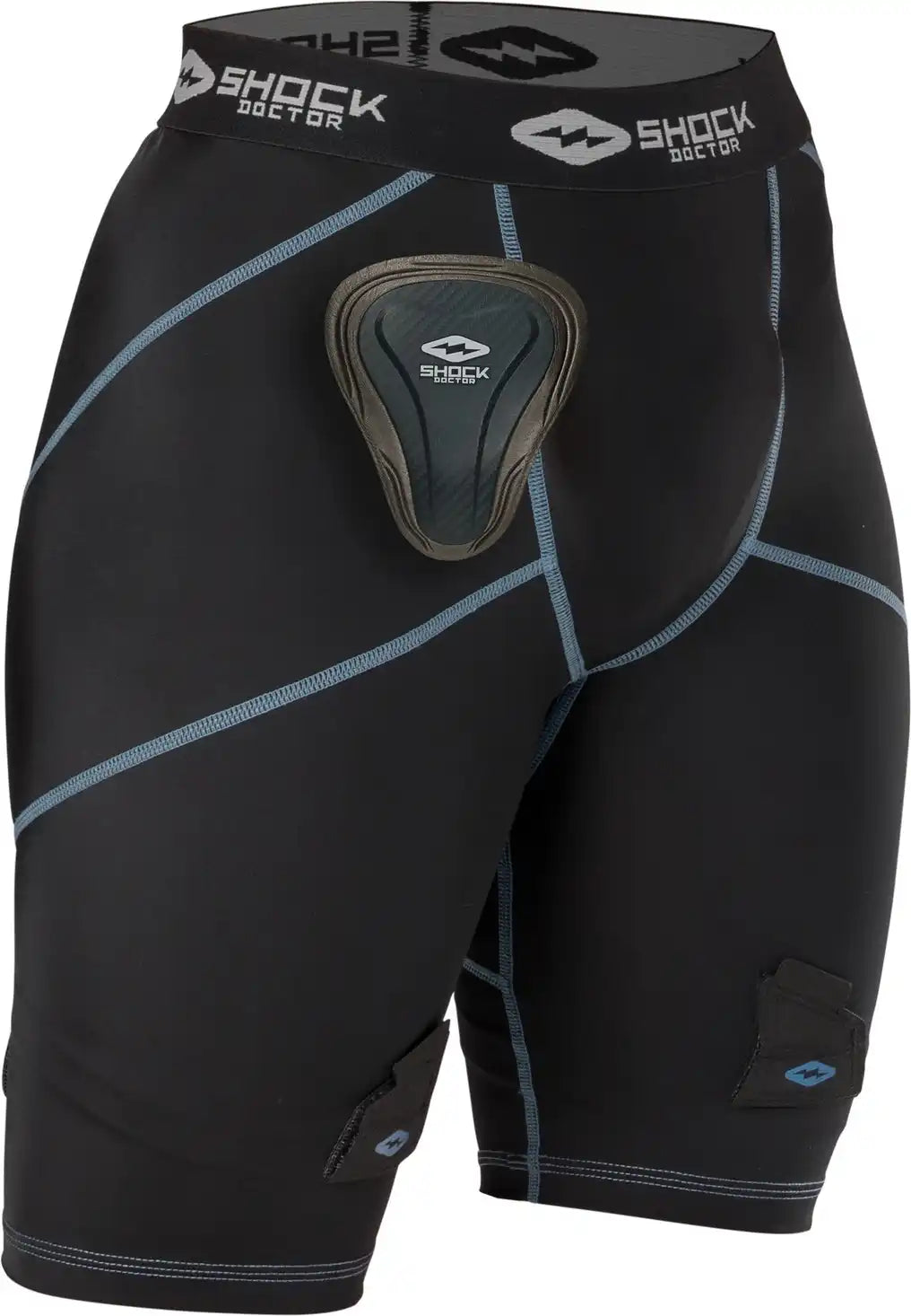 Sock Doctor Sd31790 Wm’s Compression Hockey Short W/ Pelvic Protector - Black / Xs