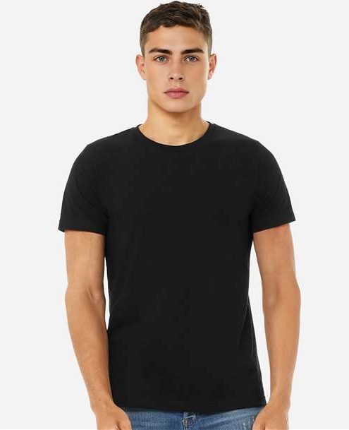 Solid Black Blend CVC Jersey Tee - 3001CVC