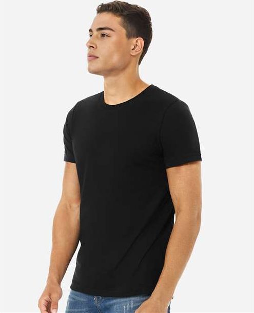 Solid Black Blend CVC Jersey Tee - 3001CVC