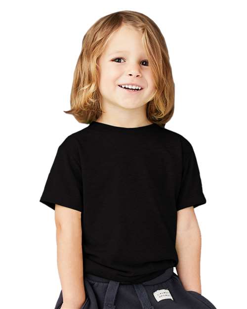 Solid Black Triblend Toddler Triblend Tee - 3413T
