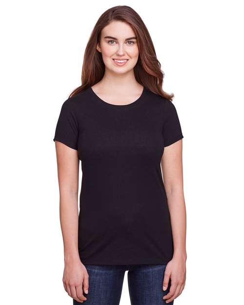 Solid Black Triblend Women's Tri-Blend Short-Sleeve T-Shirt - 202A