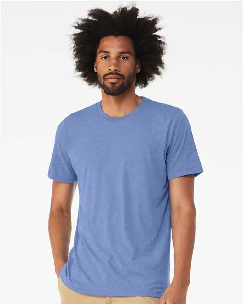 Solid Blue Triblend Triblend Tee - 3413