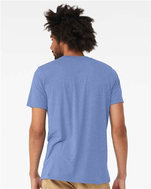 Solid Blue Triblend Triblend Tee - 3413