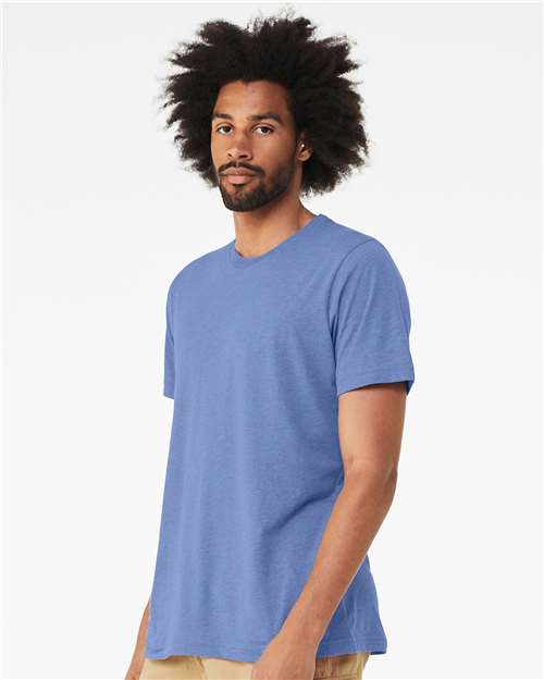 Solid Blue Triblend Triblend Tee - 3413