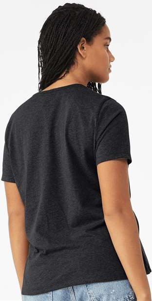Solid Dark Grey Triblend Women’s Relaxed Fit Triblend Tee - 6413