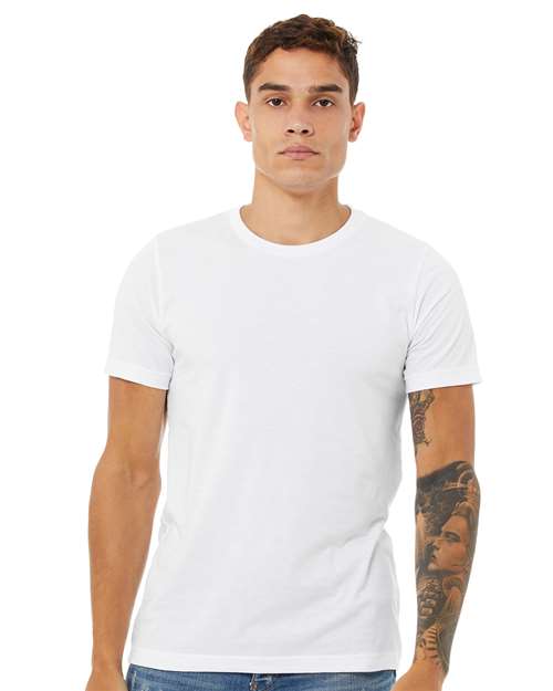 Solid White Blend CVC Jersey Tee - 3001CVC