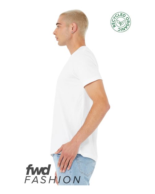 Solid White Blend FWD Fashion Jersey Recycled Organic Tee - 3001RCY