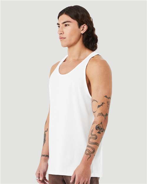 Solid White Blend Heather CVC Tank - 3480CVC