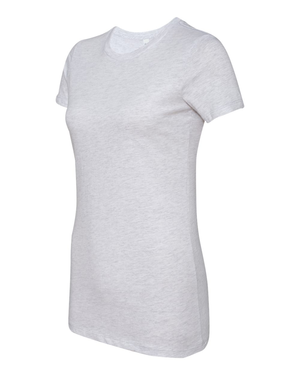 Solid White Blend Women's Slim Fit Tee - 6004
