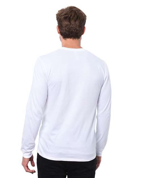 Solid White Epic CVC Long Sleeve T-Shirt - T3001